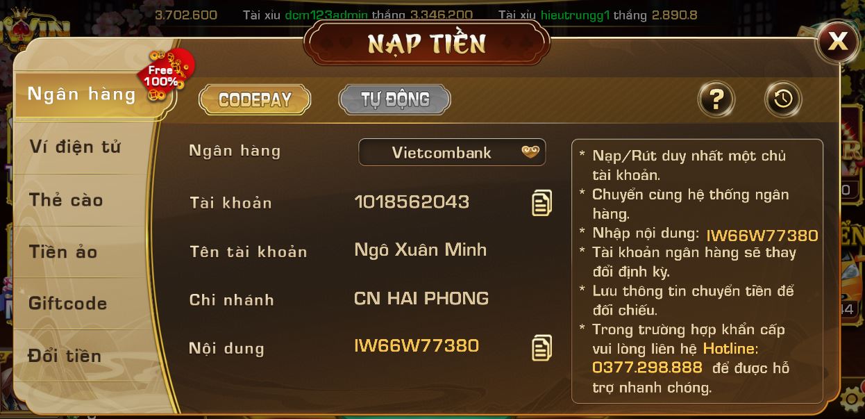 tải game tài xỉu đổi tiền thật