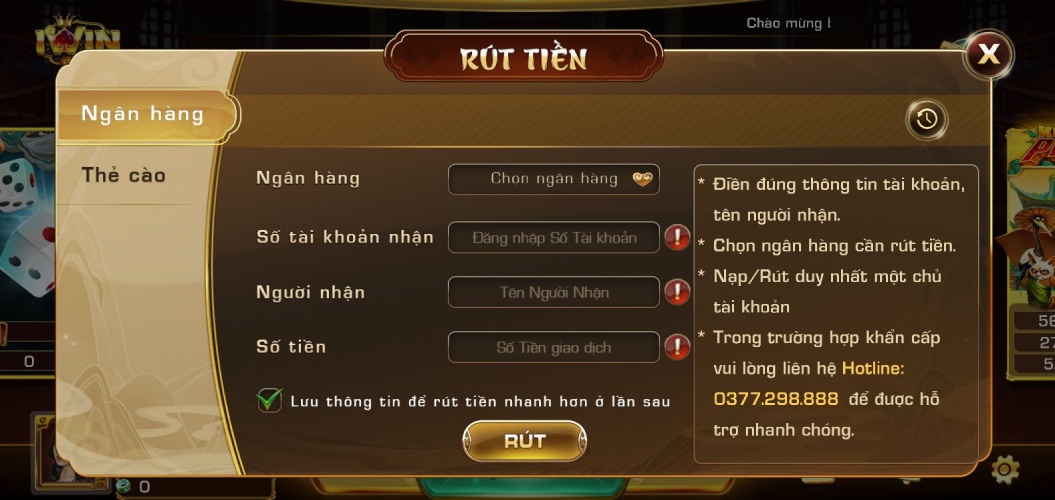 Cổng game rút tiền nhanh nhất