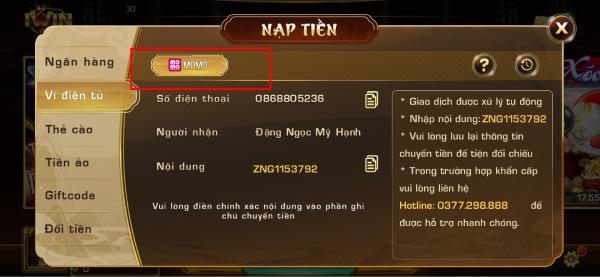 nạp tiền iwin
