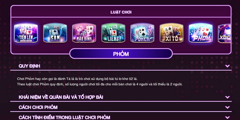 game bài phỏm online