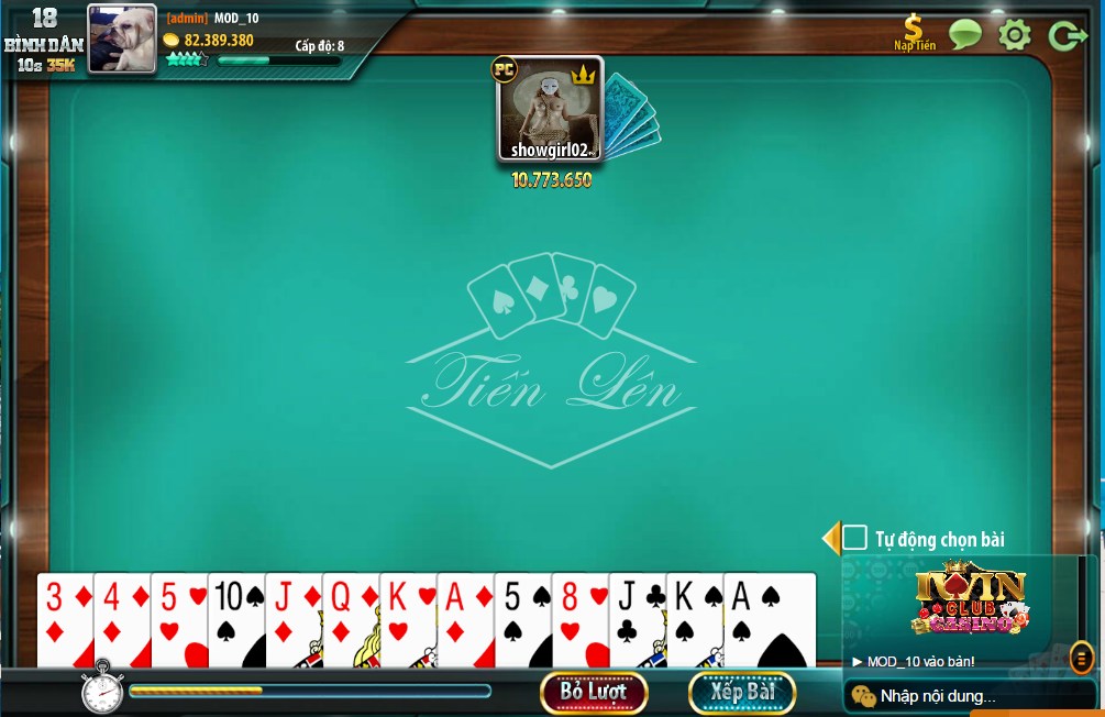 thủ thuật đánh bài tiến lên