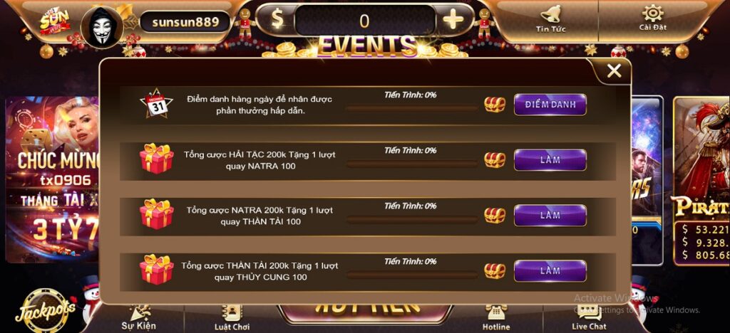 cổng game iwin club sự kiện sunwin