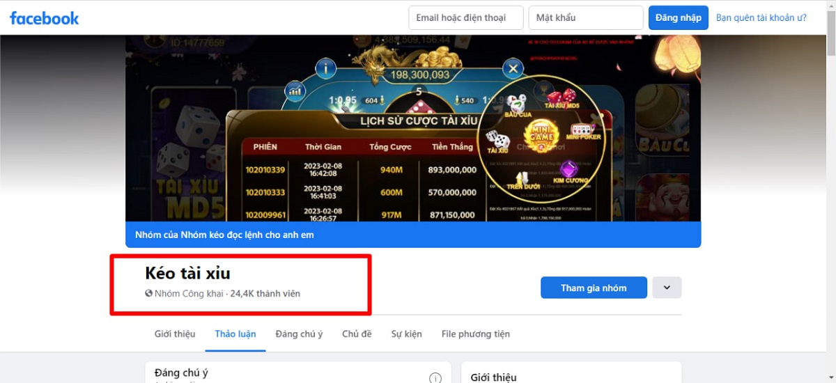 cảnh giác với hội nhóm kéo tài xỉu