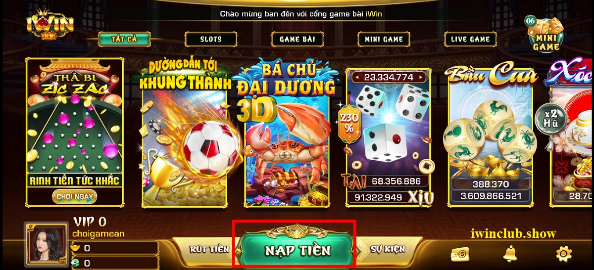 hướng dẫn game thủ nạp tiền