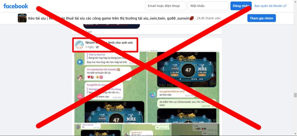 thông tin nhóm game IWIN CLUB lừa đảo