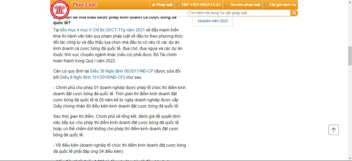 thực hiện thí điểm cá cược tại Việt Nam