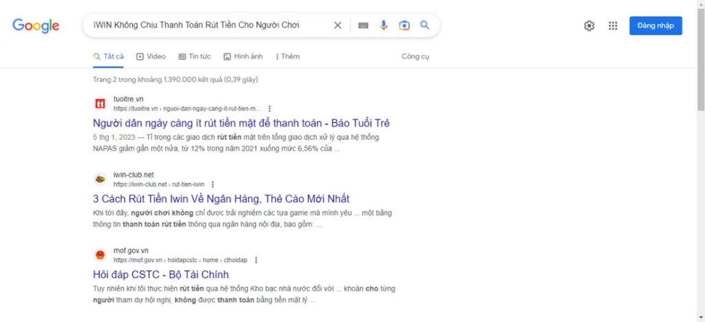 thông tin IWIN CLUB không cho rút tiền